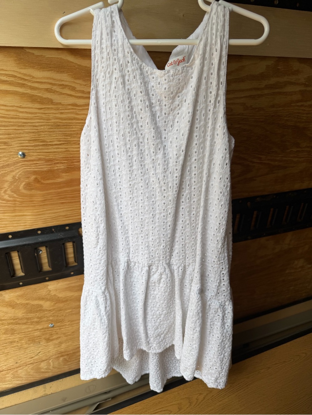 Cat & Jack White Eyelet Sleeveless Mini Dress